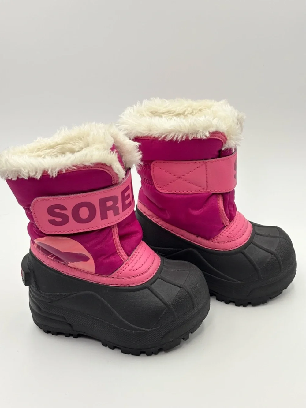 Sorel Commander Toddler Snow Boots Pink Waterproof Fleece Lined Winter Size 5